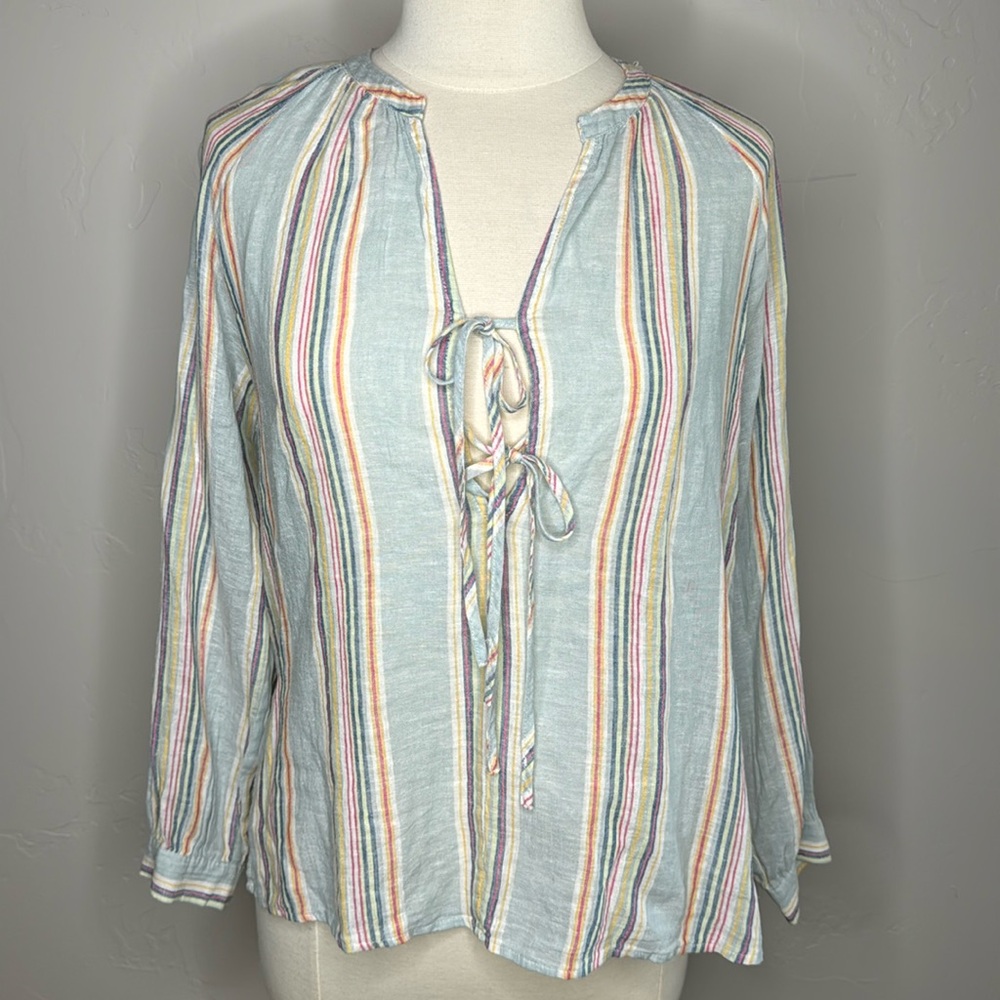 NWT Rails Stripe long sleeve top Size Xsmall Fits Larger